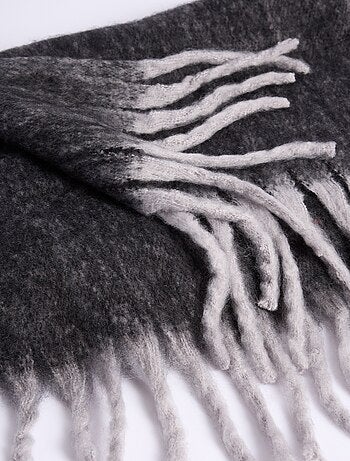 Echarpe douce avec franges contrastées - AFIBEL