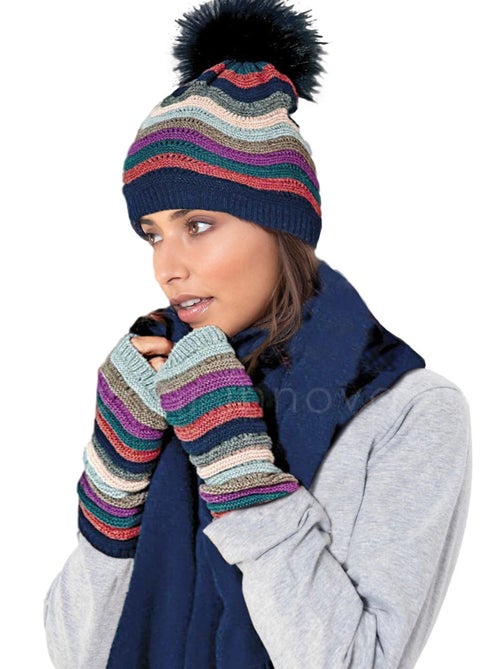 Echarpe douce bleu - Kiabi