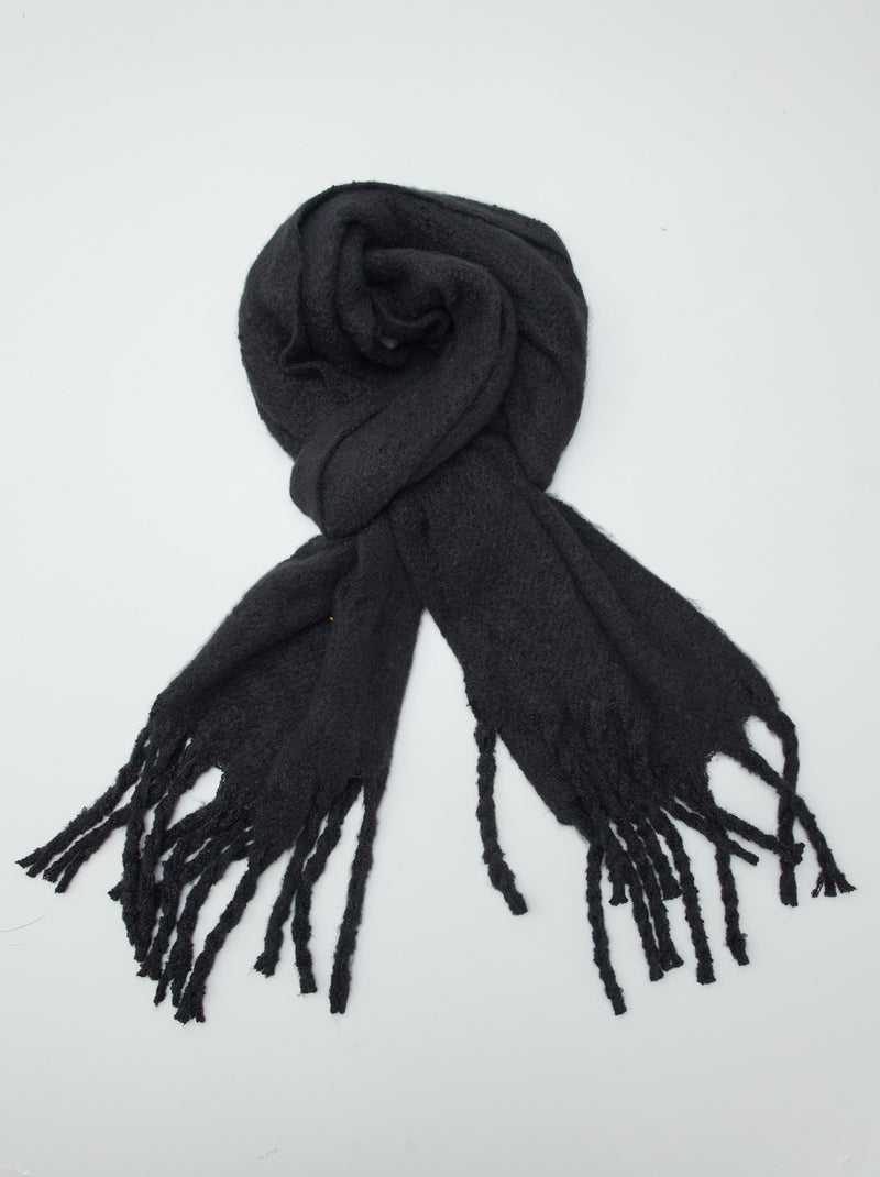 Echarpe effet moutonné Noir - Kiabi