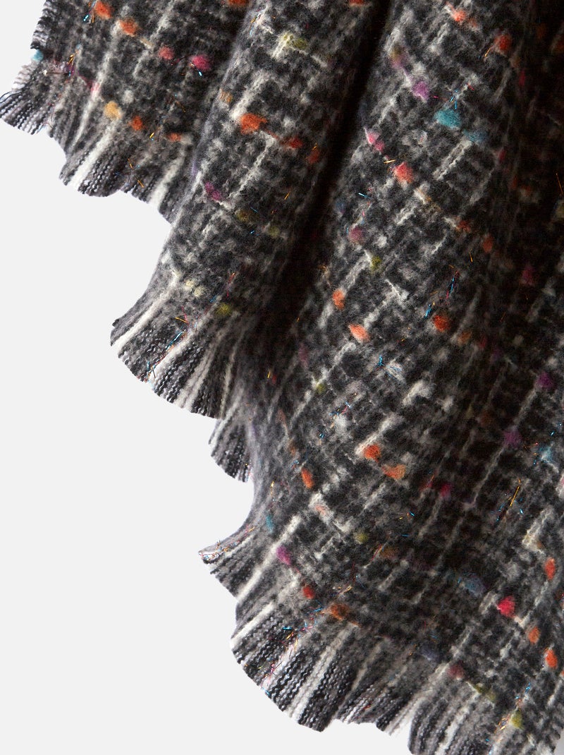 Echarpe effet tweed - Damart Gris - Kiabi