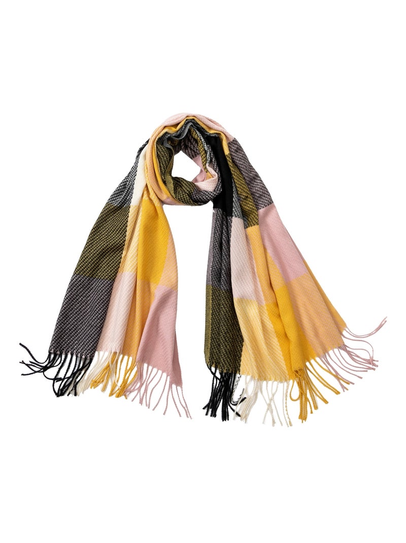 Echarpe en cachemire Bigcase Jaune - Kiabi