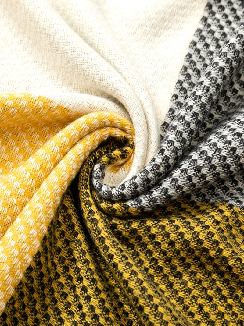 Echarpe en cachemire Bigcase Jaune - Kiabi