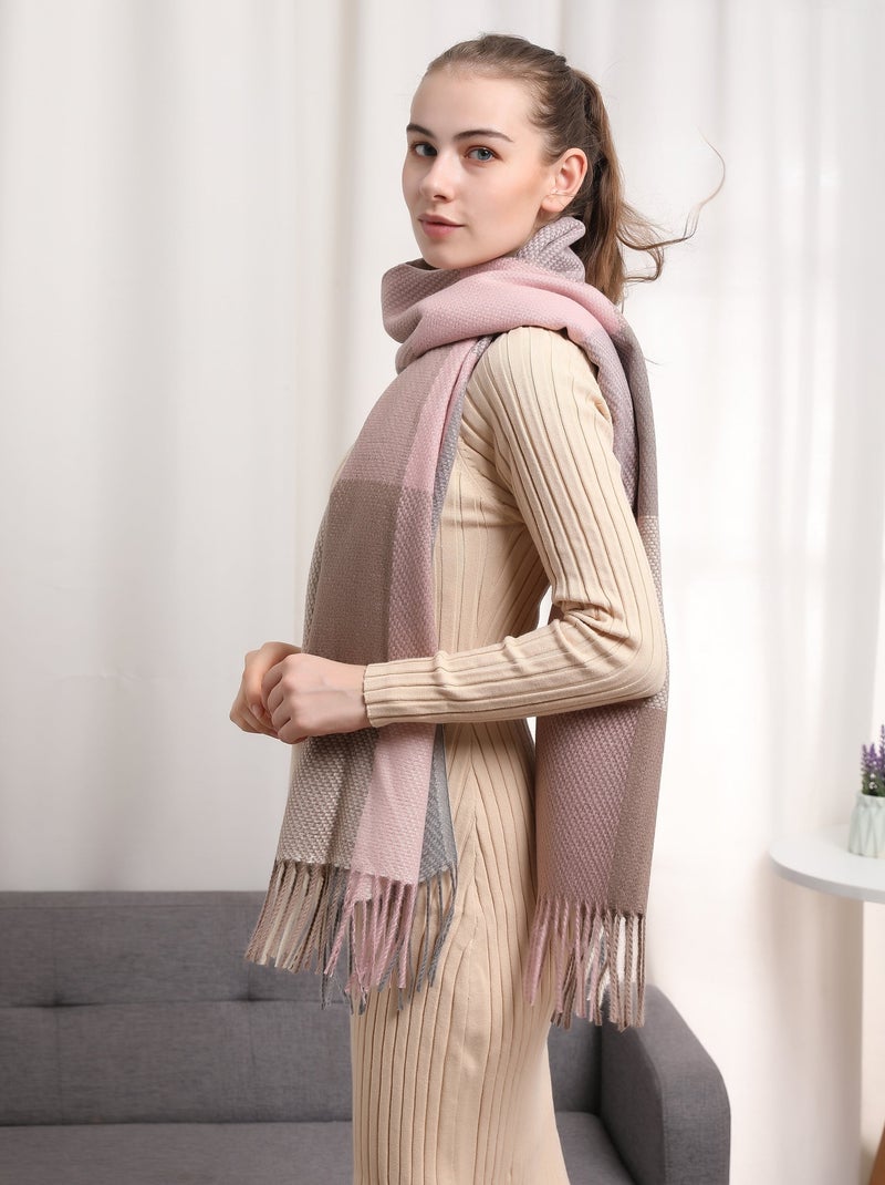 Echarpe en cachemire Bigcase Rose - Kiabi