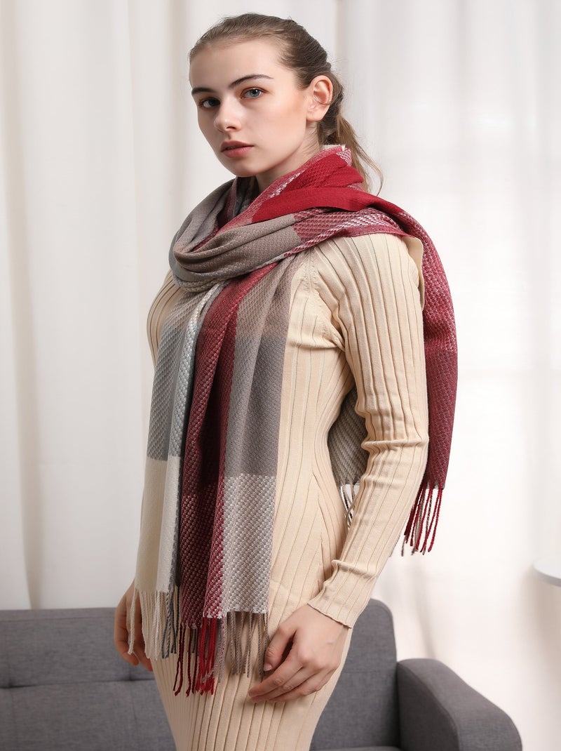 Echarpe en cachemire Bigcase Rouge - Kiabi