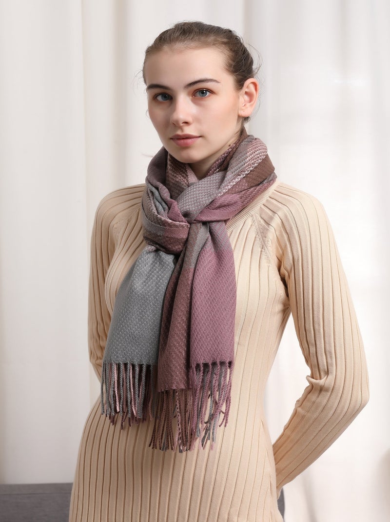 Echarpe en cachemire Bigcase Violet - Kiabi