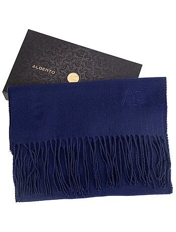 Écharpe en cachemire bleu marine Dolce Caldo