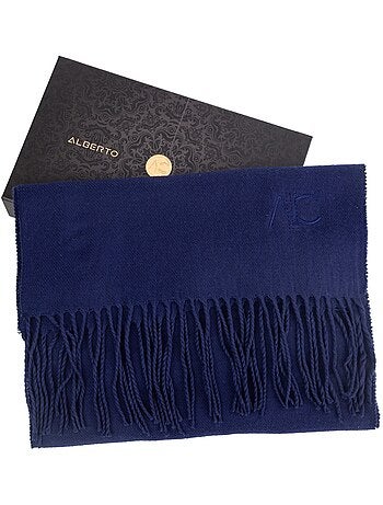 Écharpe en cachemire bleu marine Dolce Caldo