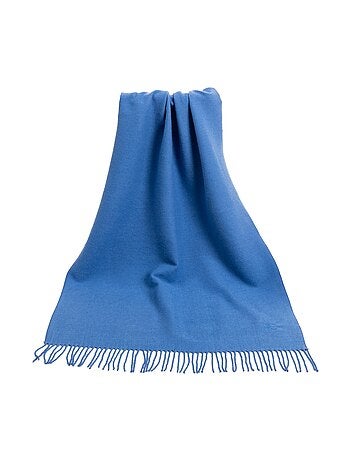 Écharpe en cachemire bleu Recto-Verso