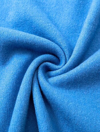 Écharpe en cachemire bleu Recto-Verso