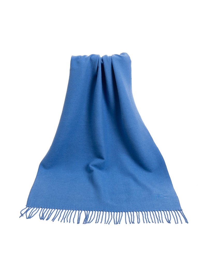 Écharpe en cachemire bleu Recto-Verso Bleu - Kiabi