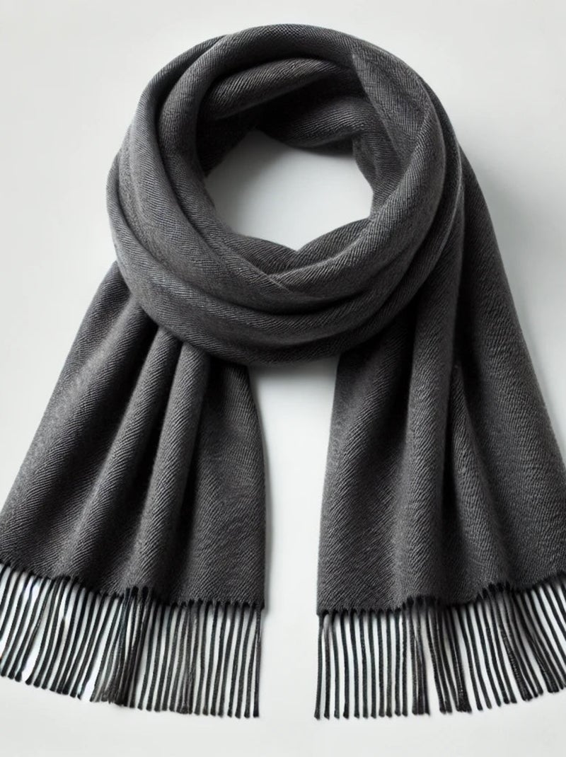Echarpe en Cachemire Caldo Noir Gris anthracite - Kiabi