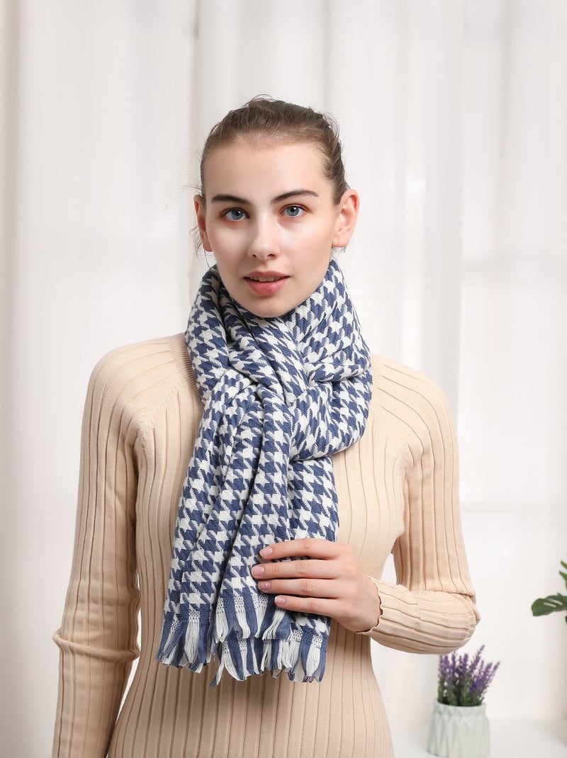 Echarpe en Cachemire Daniela Bleu - Kiabi