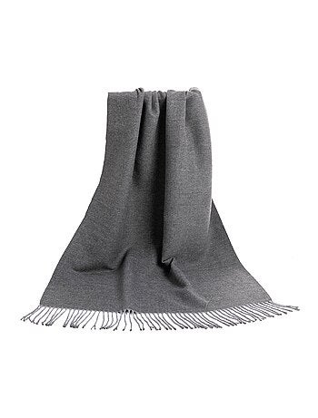 Écharpe en cachemire gris Recto-Verso