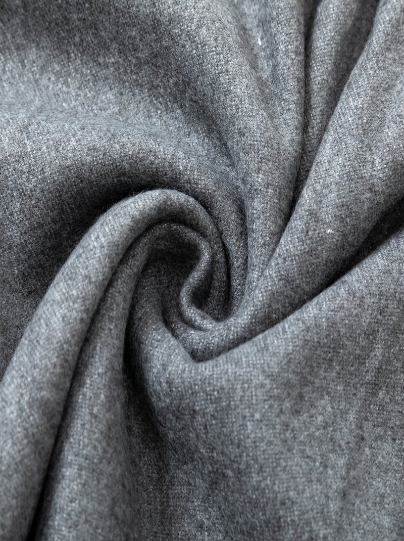 Écharpe en cachemire gris Recto-Verso Gris - Kiabi