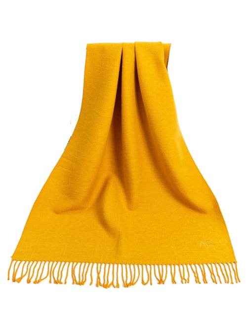 Écharpe en cachemire jaune Recto-Verso - Kiabi