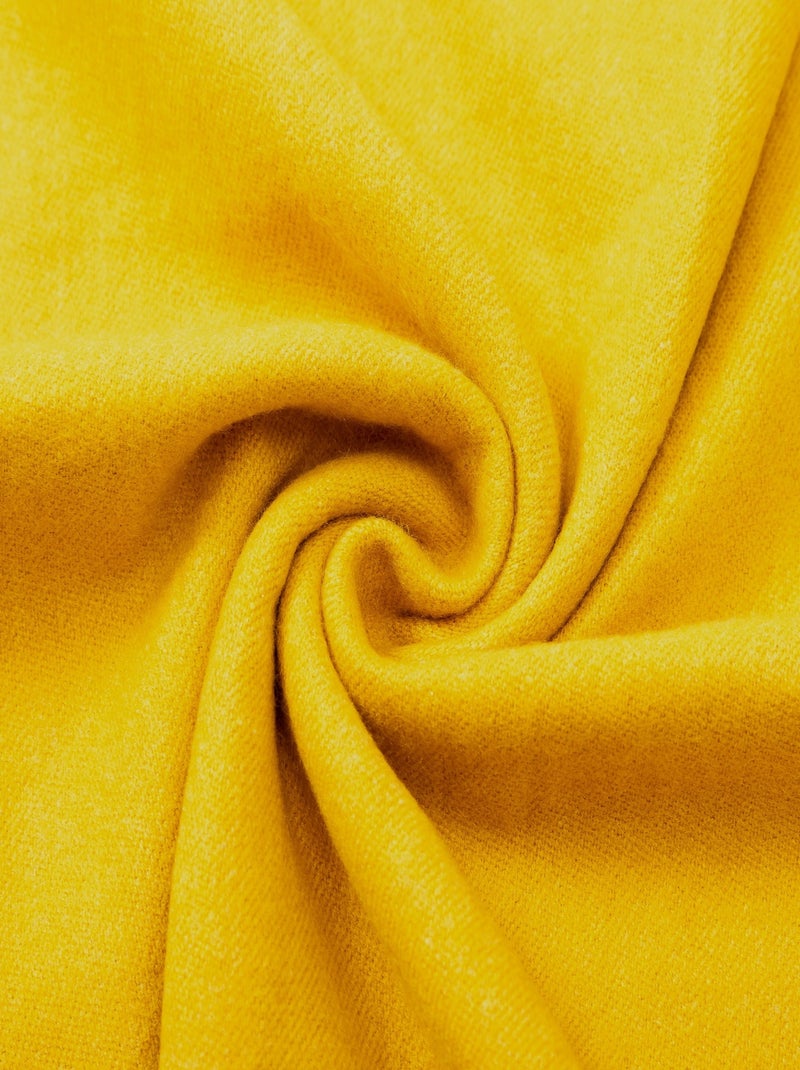 Écharpe en cachemire jaune Recto-Verso Jaune - Kiabi