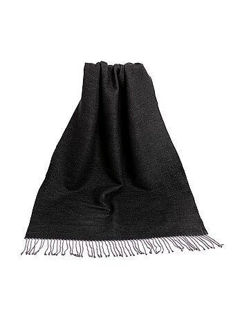 Écharpe en cachemire noir Recto-Verso