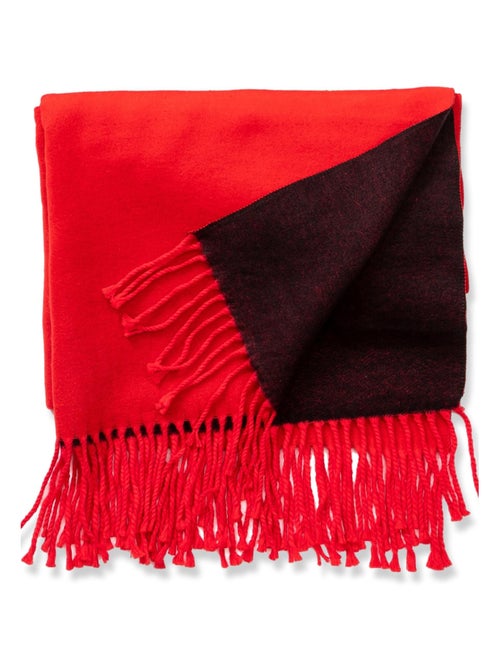 Écharpe en cachemire rouge Recto-Verso - Kiabi