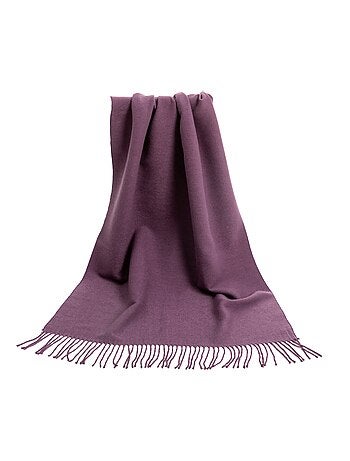 Écharpe en cachemire violet Recto-Verso