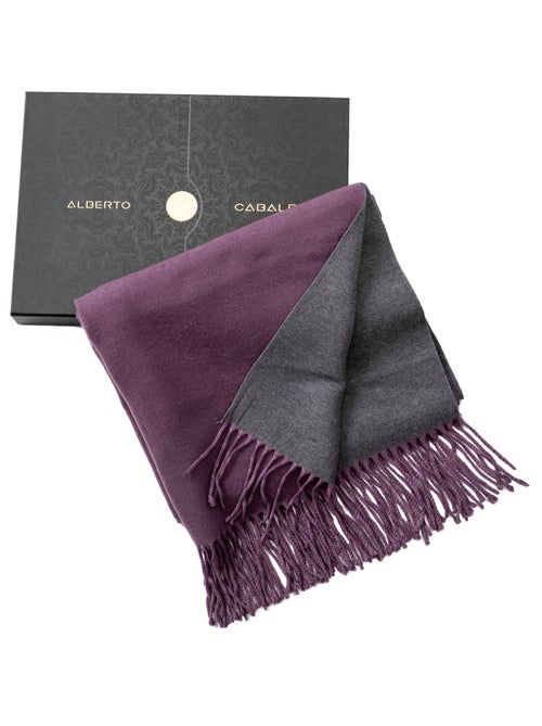 Écharpe en cachemire violet Recto-Verso - Kiabi