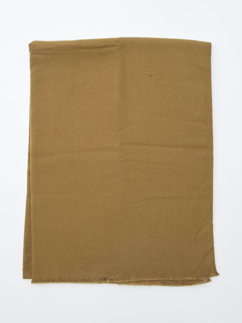 Echarpe en maille chaude et douce Kaki - Kiabi