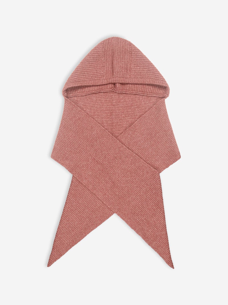 Echarpe en maille côtelée avec capuche intégrée Rouge - Kiabi
