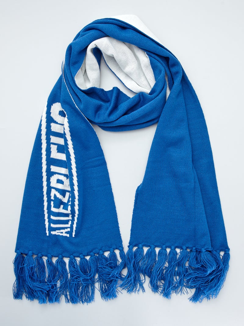 Echarpe en maille jersey 'Allez les bleus' Bleu/blanc - Kiabi
