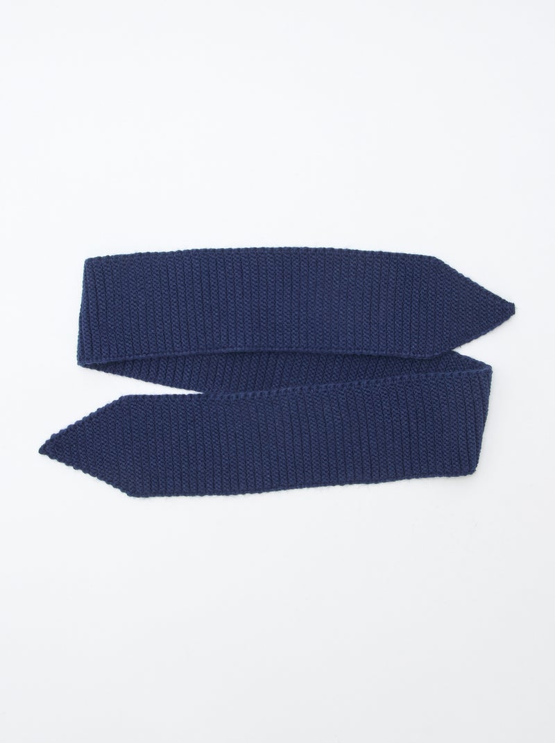 Echarpe en maille lourde format foulard Bleu - Kiabi