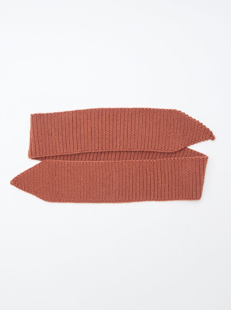 Echarpe en maille lourde format foulard Marron - Kiabi