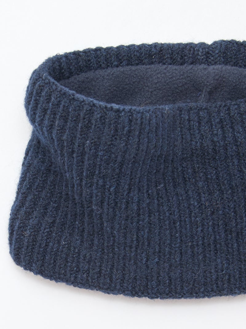 Echarpe en maille unie Bleu - Kiabi