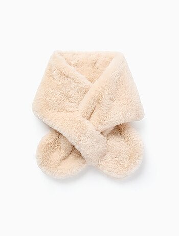 Écharpe en peluche douce synthétique avec ouverture