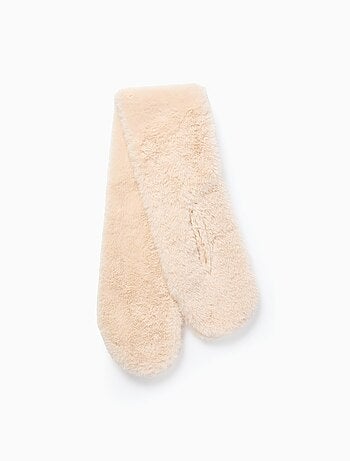 Écharpe en peluche douce synthétique avec ouverture