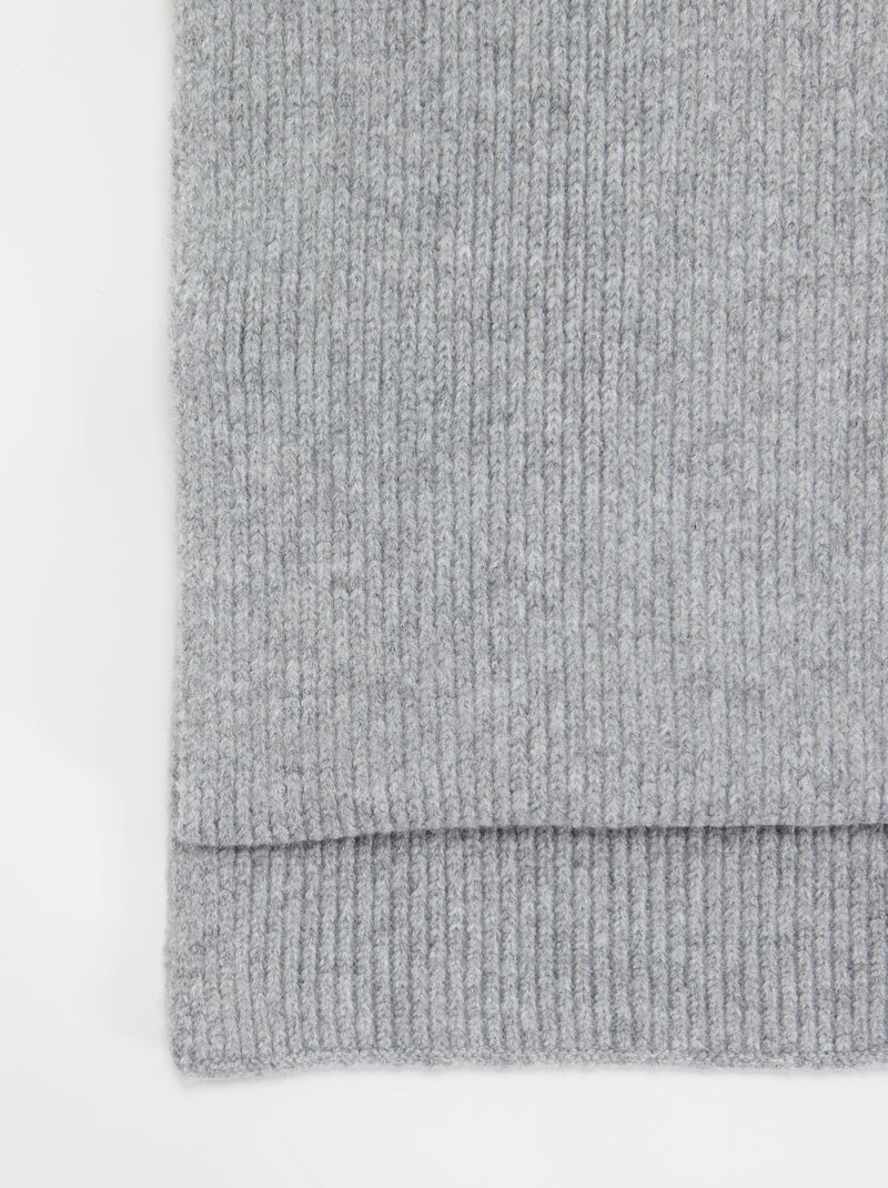 Echarpe en tricot Gris - Kiabi