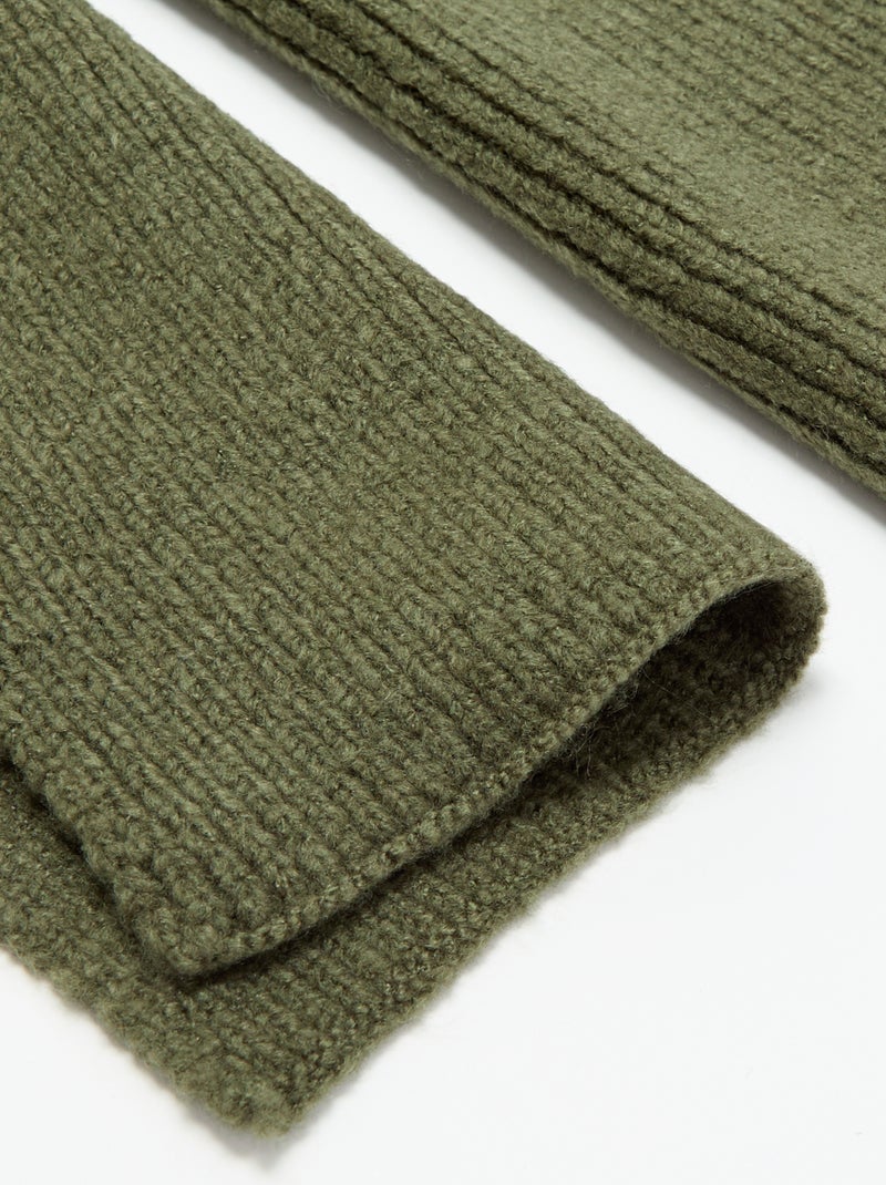 Echarpe en tricot Kaki - Kiabi