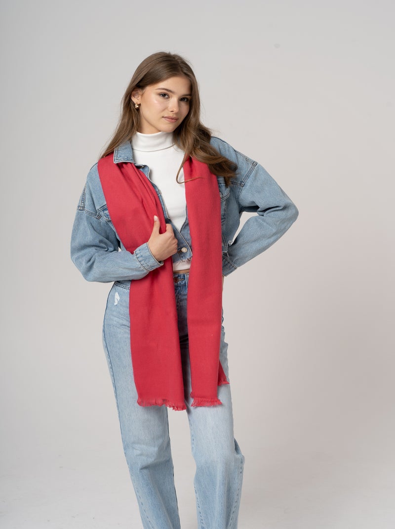 Echarpe Everest - Made in France Rose fushia - Kiabi