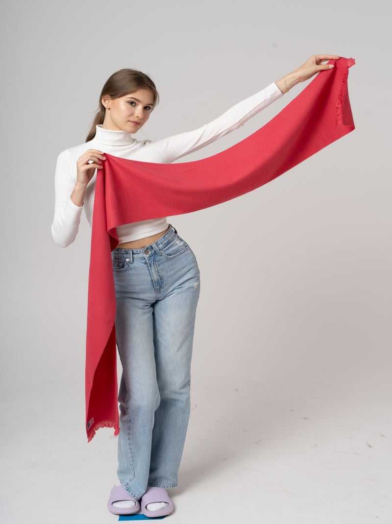 Echarpe Everest - Made in France Rose fushia - Kiabi