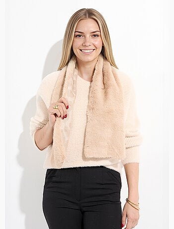 Echarpe fausse fourrure, envers léopard