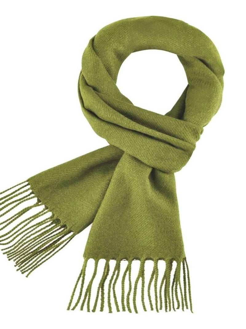 Écharpe Plissée Style Fortuny – Vert Et Brun | Foulard Rectangulaire, Couleur Nature, Fait En France