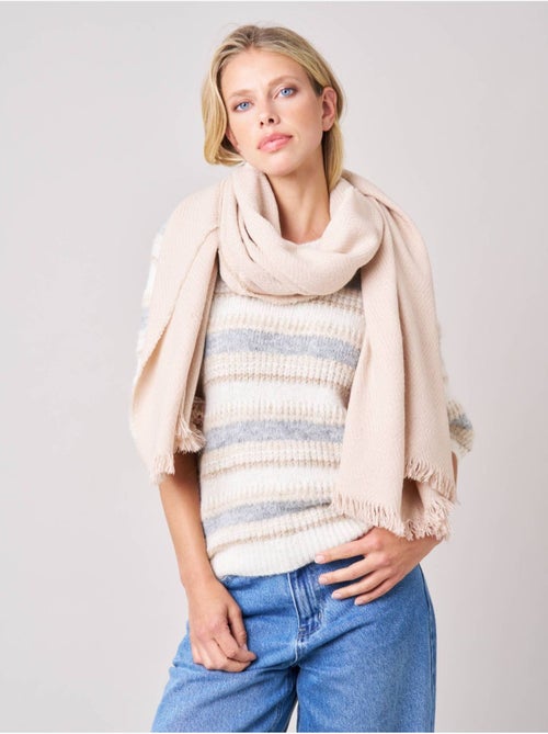 Écharpe femme chevron avec franges 'Deeluxe' - Kiabi Écharpe femme chevron avec franges 'Deeluxe' - Kiabi