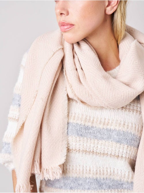 Écharpe femme chevron avec franges 'Deeluxe' - Kiabi Écharpe femme chevron avec franges 'Deeluxe' - Kiabi