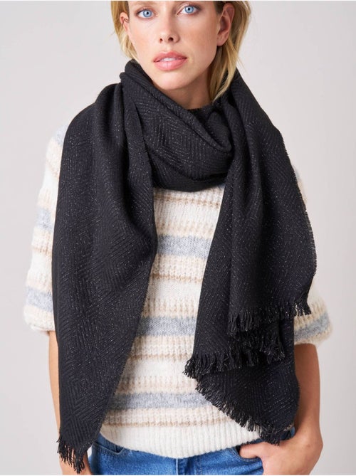 Écharpe femme chevron avec franges 'Deeluxe' - Kiabi Écharpe femme chevron avec franges 'Deeluxe' - Kiabi