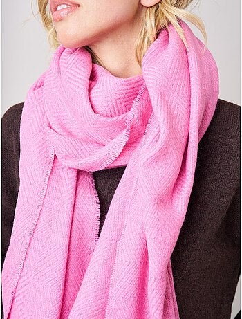 Écharpe femme chevron avec franges 'deeluxe'