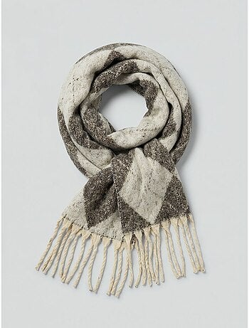 Echarpe femme motif graphique losange 'Deeluxe'