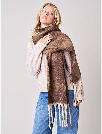 Echarpe femme motif graphique losange 'Deeluxe'