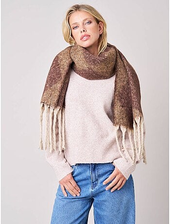 Echarpe femme motif graphique losange 'Deeluxe'