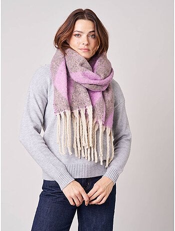 Echarpe femme motif graphique losange 'deeluxe'