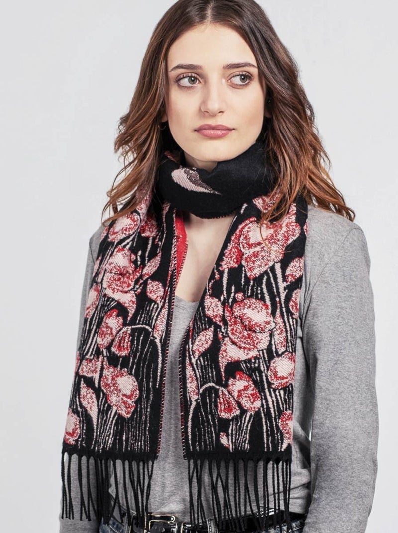 Echarpe Floraison - Fabriqué en France Rouge - Kiabi