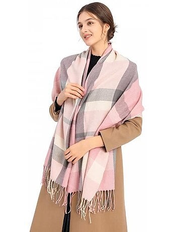 Écharpe foulard châle à carreaux - style vintage - miss lulu