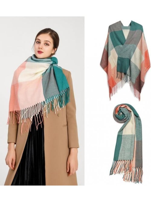 Écharpe foulard châle à carreaux - style vintage - miss lulu - Kiabi