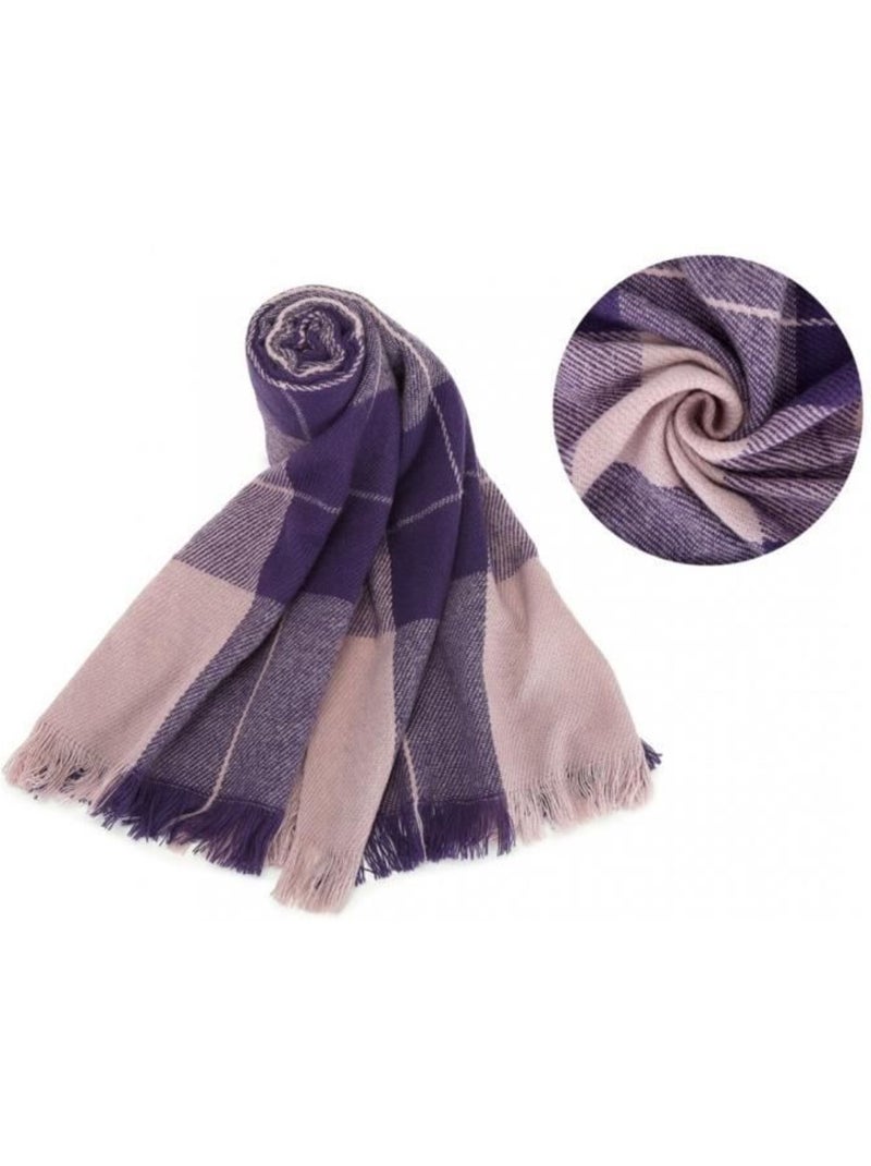 Écharpe foulard châle à carreaux - style vintage - miss lulu Violet - Kiabi